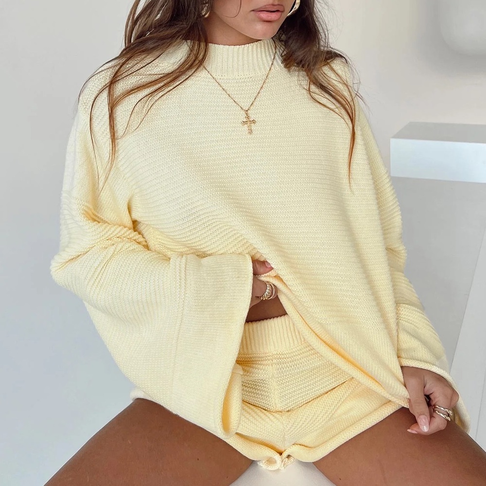 Princess Polly Soft Yellow Women's Sweater Set